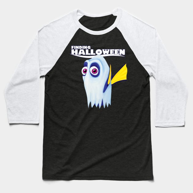 Finding Halloween Dory Ghost Fish Baseball T-Shirt by ZZDeZignZ